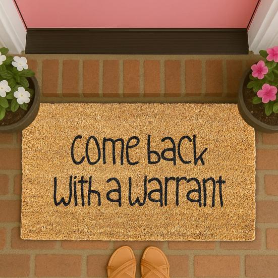 Забавная прихожая Коврик для двери Вернись с ордером Коврик для двери Рустикальный противоскользящий коврик для пола