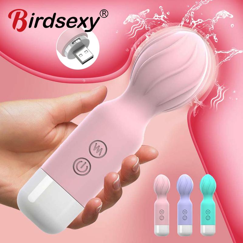 Mini AV Vibrator Female G Spot Vibration Vagina Anal Clitoris Stimulator Dildo Vibrator Adult Sex Toys for Women Masturbation