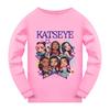 5301 Детская футболка с длинными рукавами для девочек с принтом KATSEYE для дома