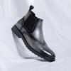 Elegantes Genuine Leather Chelsea Boots Mens Comfortable Brogue Shoes British Style Man Wedding Dress Ankle Boots Slip On Shoes