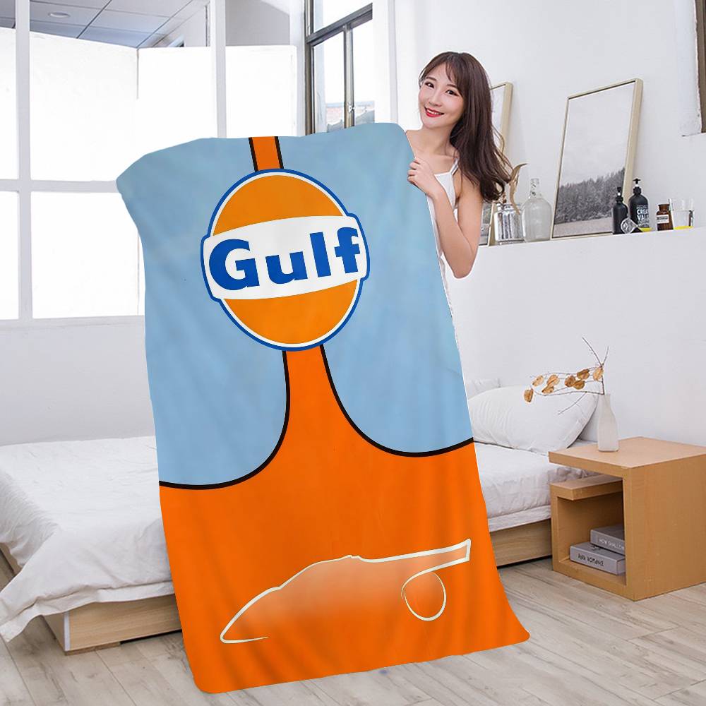 G-Gulf Racing Car Logo Микрофибра Печатное Пляжное Полотенце Скалолазание Йога Пляж Плавание Бег Впитывающее Мягкое Полотенце