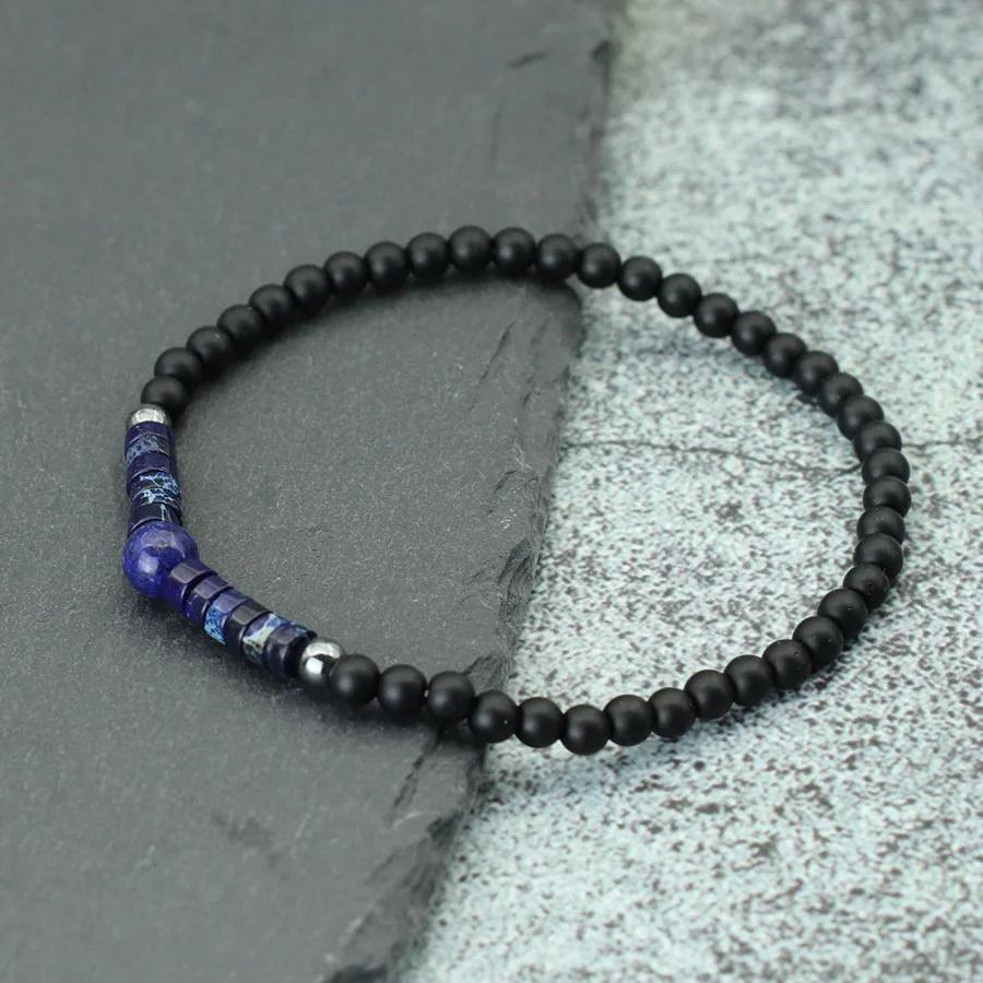 Богемский браслет из императорского камня Унисекс 4 мм Маленькие бусины Браслет из драгоценных камней Эластичный браслет из бусин Досуг Pulseira Аксессуары Joias