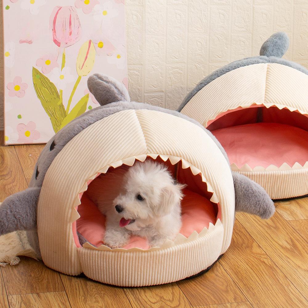 Закрытая теплая кровать для кошек для переносных кроватей для домашних животных Корзина для сладких котят Подушка для подушки для кошек Коврик для палатки Гнездо для щенка Пещера для кошек Товары для дома Полузакрытая охрана