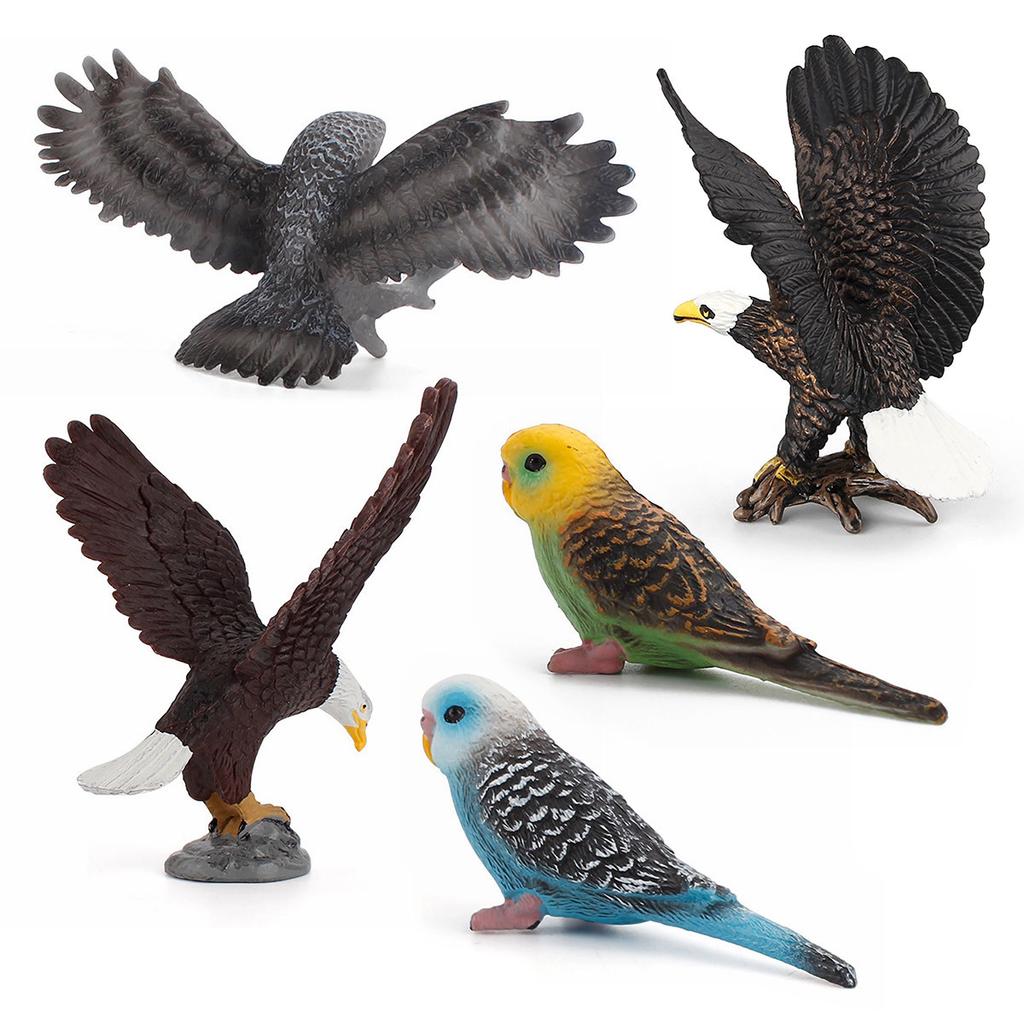 Simulation Of Forest Animals, Birds, Bird Models, Toys, Owls, Bald Eagles, Budgerigars, Desktop Static Ornaments