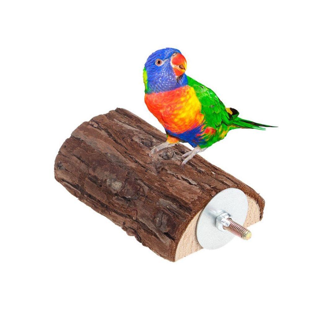 Natural Budgie Cage Bird Toy Parrot Stand Platform Perches