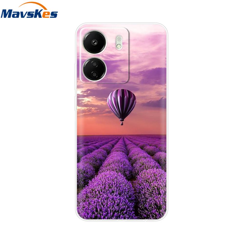 For Xiaomi Redmi 13C 4G Case New Painted Silicone Back Cover For Redmi 13C Soft Clear TPU Phone Case For Redmi 13C 5G Redmi13C