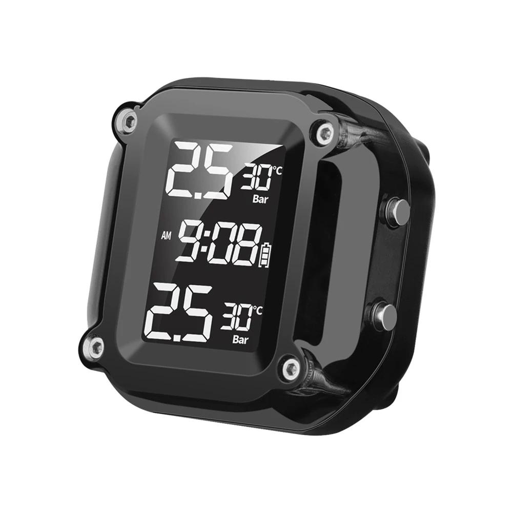 M5 Беспроводная система контроля давления в шинах для мотоцикла TPMS с 2 внешними датчиками, 5 методов сигнализации