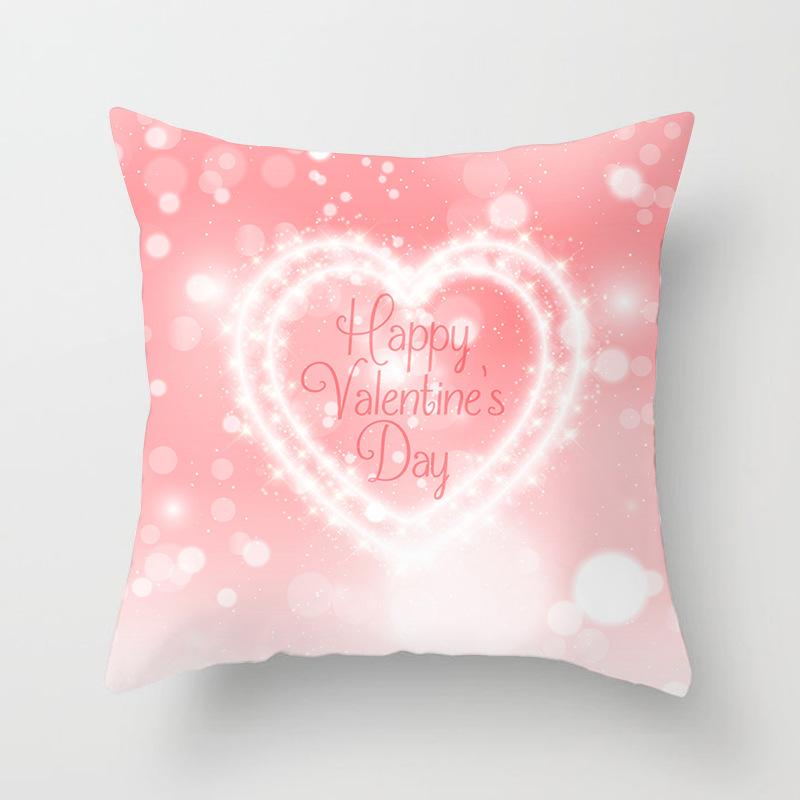 Modern Simple Pillowcase Peach Leather Velvet Sofa Pillowcase Valentine's Day Love Cushion