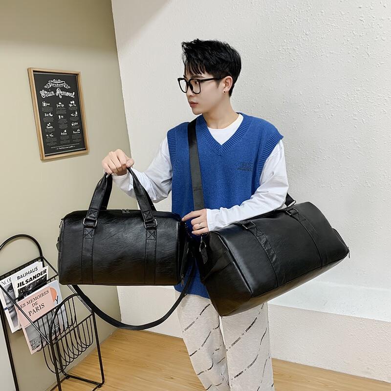 Men's Waterproof PU Travel Duffel Bag
