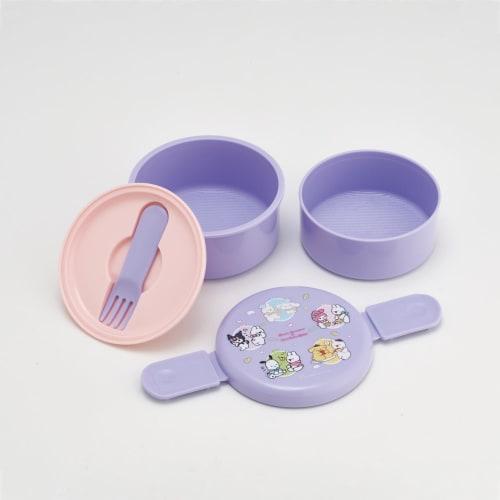 Skater Bento Box, 500ml, 2-Tier, Round, Rice Ball Case, Antibacterial, Made in Japan, Sanrio All-Stars Extremely Moving Rabbit (ONWR1AG69696)