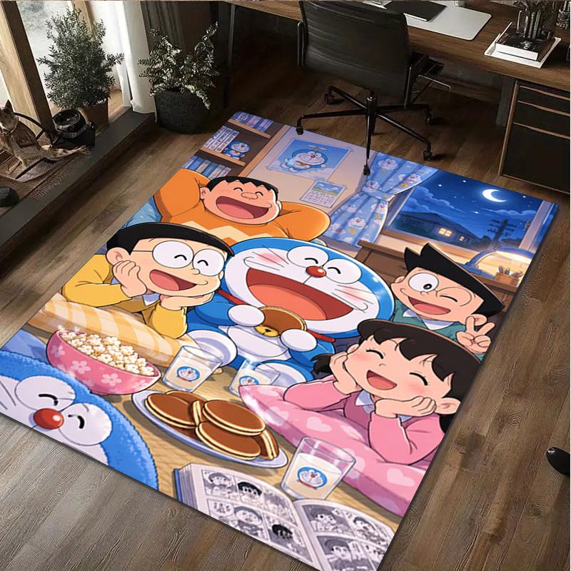 Doraemon Rug Carpet Office Decorative Carpet For Living Room Bedroom Door Mat Floor Rug Computer Chair Area Rug