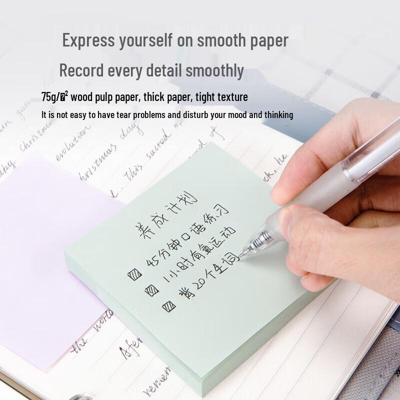 Deli 4-Color Pastel Sticky Notes, 76x76mm, 400 Sheets