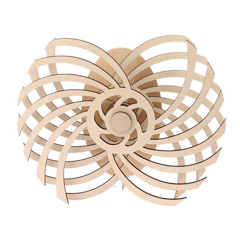 Handmade Retro Kinetic Sculpture Moving Kinetic Wall Art Wooden Windmill Reversal Statue For Living Room Home Decor Crafts