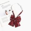 Красный галстук-бабочка в японском школьном стиле для женщин - Аксессуар для выпускного платья с пером и украшением в виде матросской формы