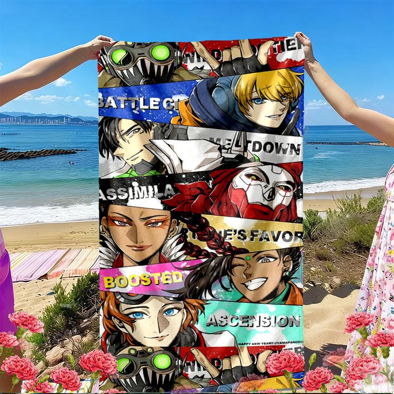 Apex Legends Print Beach Towel, Versatile Lightweight Absorbent Beach Towel for Pool Surf Yoga Bathroom, Perfect Birthday Holiday Gift