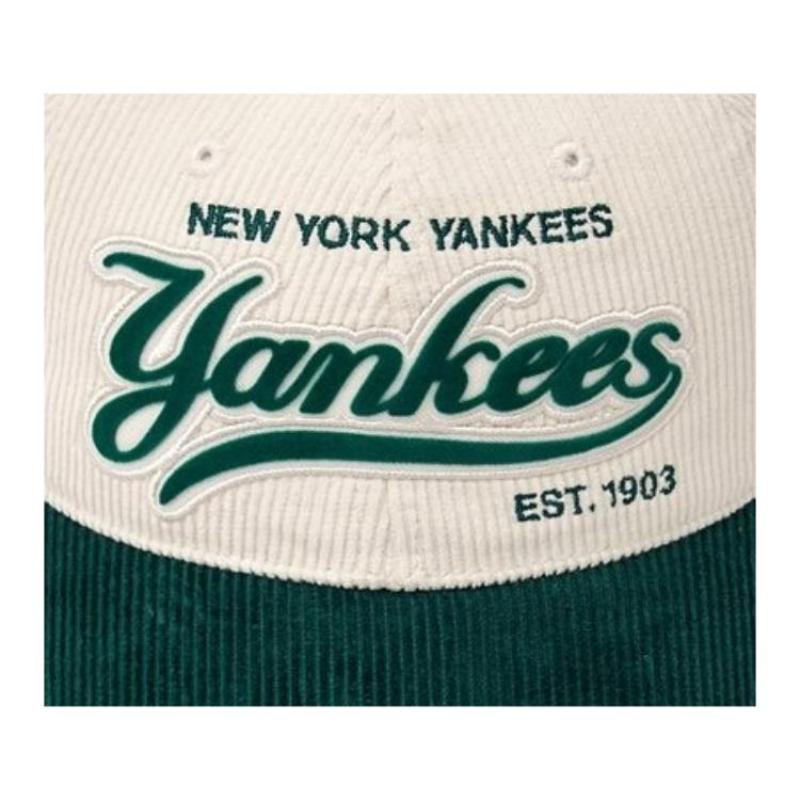 MLB Вельветовые бейсболки унисекс белые модные 3ACPVC146-50GND