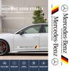 Car Logo Side Skirt Decor Stickers Auto Body Side Panel Decoration Accessories For Mercedes-Benz GLC X253 X254 C-Class W205 W206 JR9