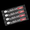 SFSE5 4Pcs Car Logo Decoration Stickers Decal Accessories For Lexus LS LC RZ IS350 ES300 GS350 CT200h GX460 LX570 RX500h NX300 UX260 L