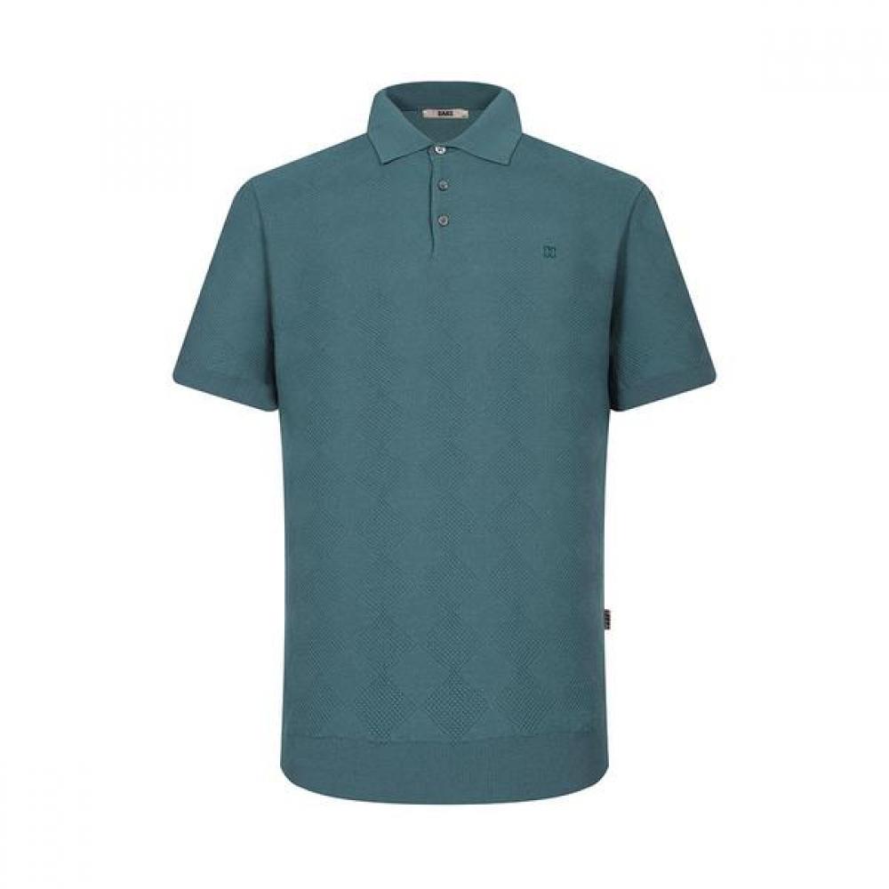 Daks 26ss Cotton Blend Argyle Mix Knit Polo Dms1swts103e1