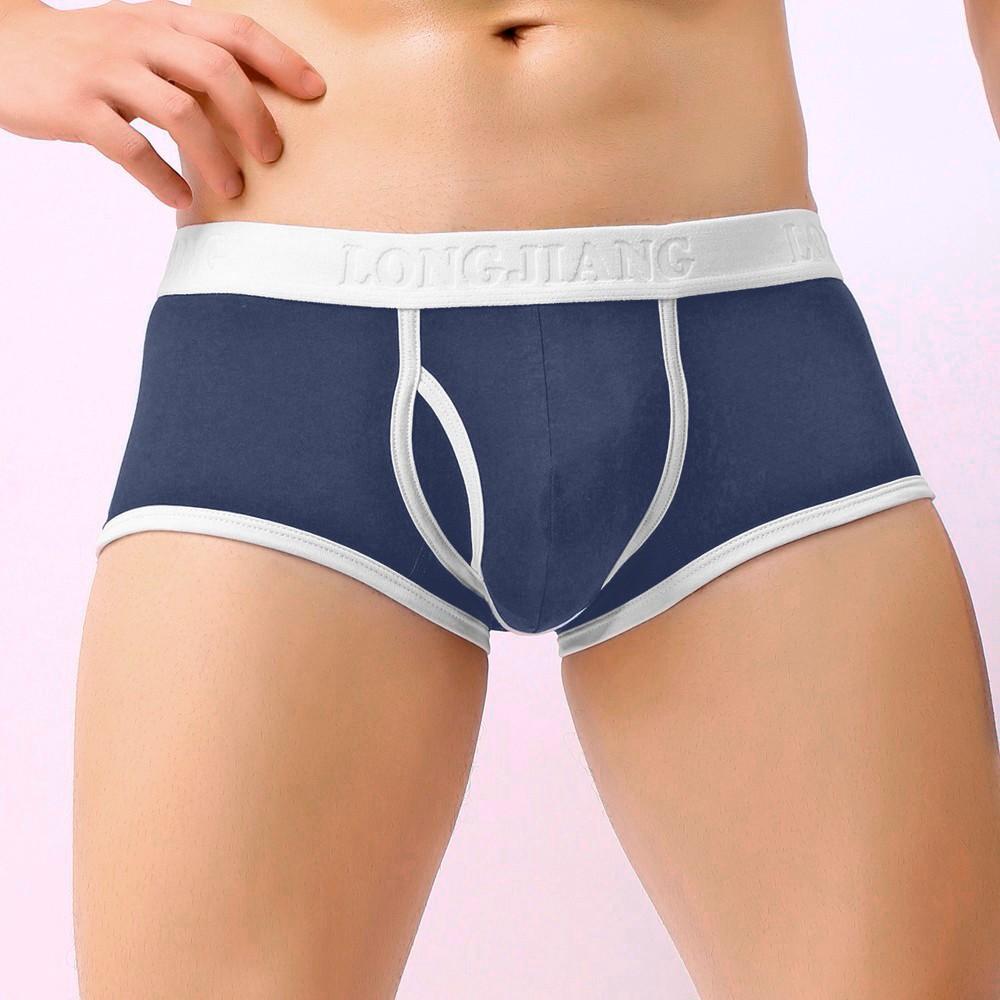 Сексуальное мужское однотонное дышащее нижнее белье, трусы с выпуклым мешочком, шорты, трусы 