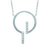 [N2895] - Silver Necklace 'Sissi' Silver White (rhodium-plated) - 29x20 Mm
