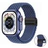 Плетеное нейлоновое петлевое ремешок для Apple Watch Ultra 3 2 49 мм 11 10 46 мм 42 мм 9 8 7 45/41 мм Магнитный ремешок iWatch 6 5 SE 44/40 мм Correa