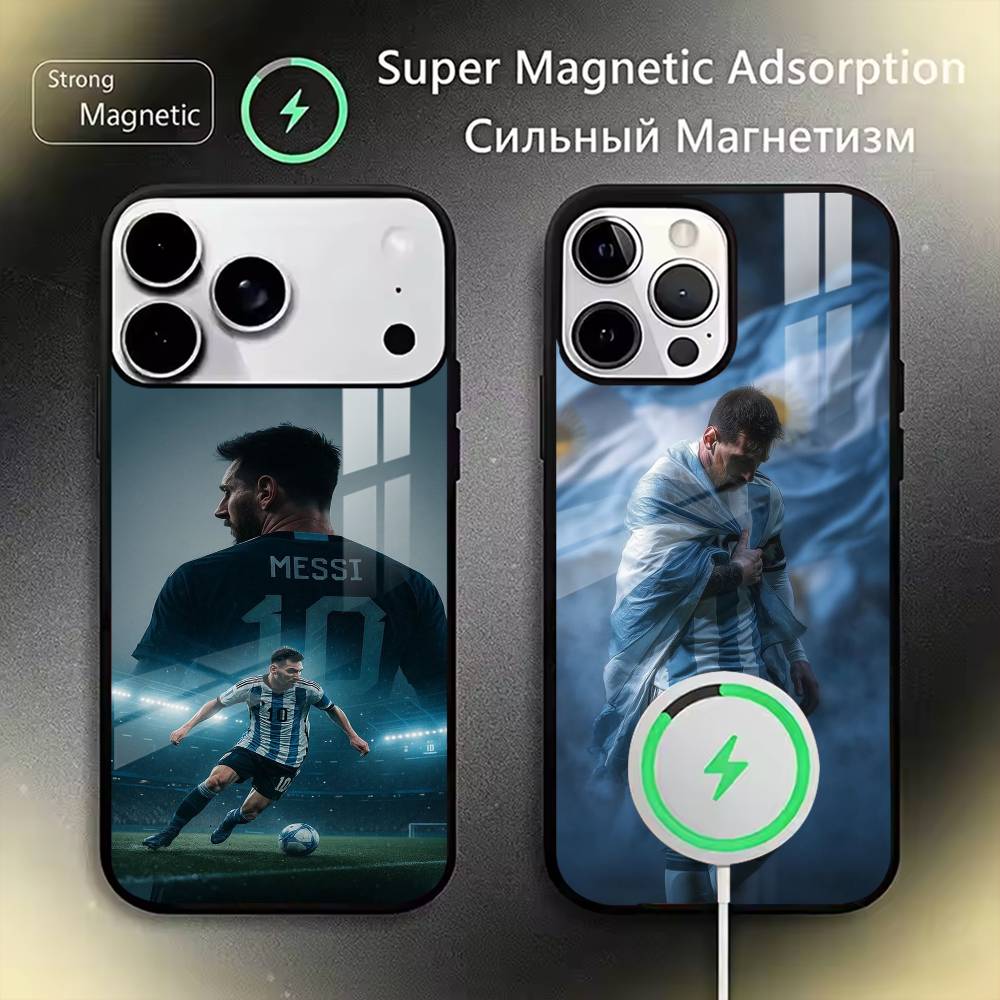 Крутой чехол для телефона с номером 10 для футболиста для iPhone17,16,15,14,13,12,11 Plus,Pro Магнитный с беспроводной зарядкой Magsafe