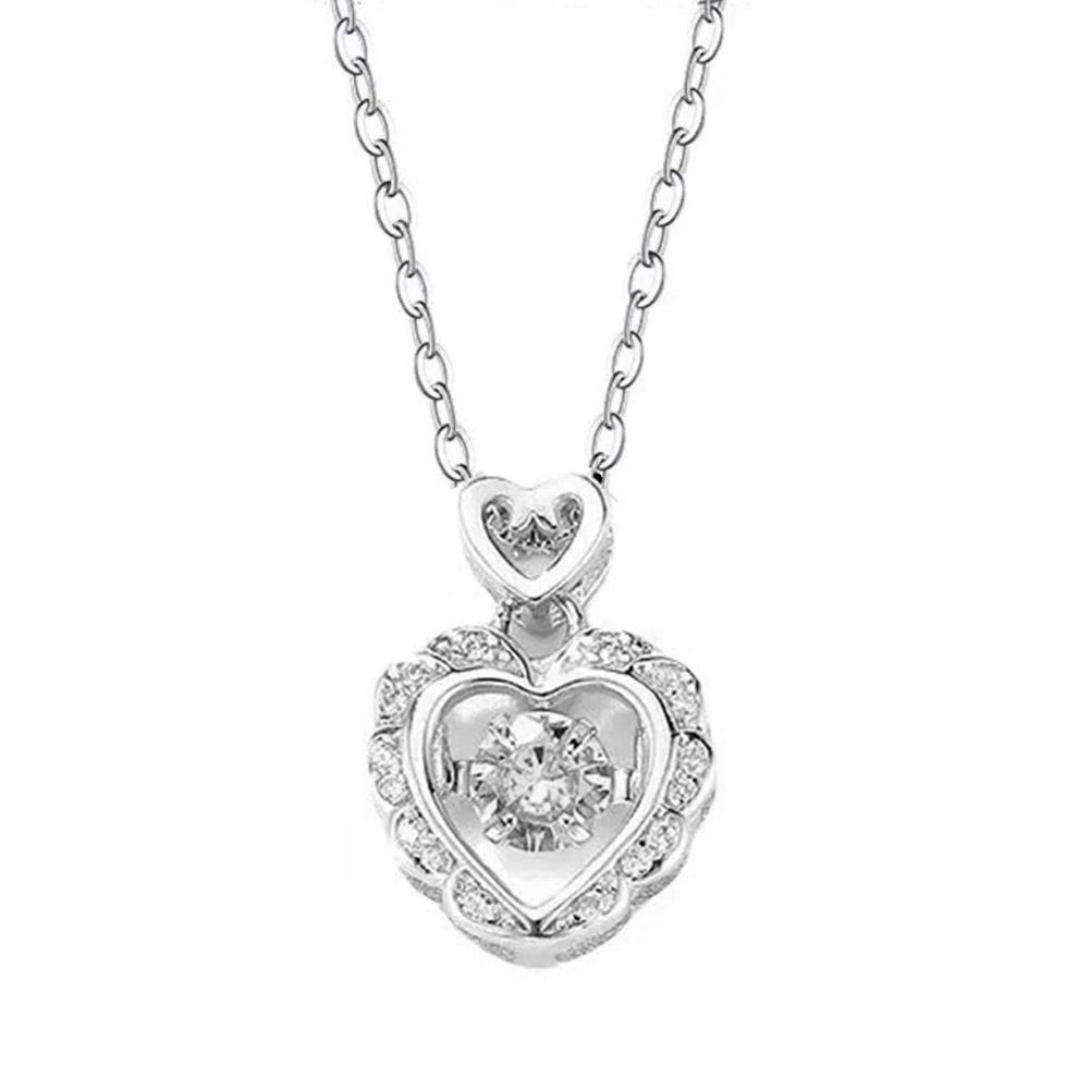 Модное женское ожерелье в форме сердца, кулон с кристаллами, подарки, ювелирное ожерелье, полое ожерелье на день рождения O6A5