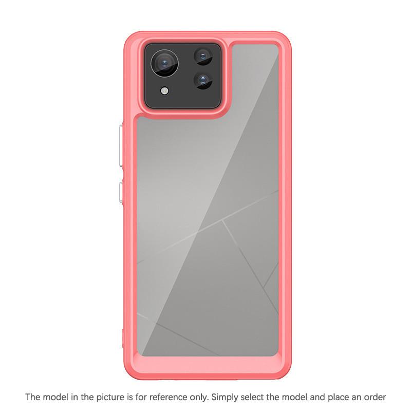 Прозрачный чехол PMMA для Asus Zenfone 11 Ultra 10 9 Zenfone11Ultra Zenfone10 Zenfone9 TPU цветной мягкий край жесткий чехол