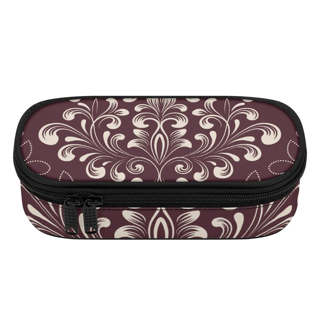 Pencil Bag Lightweight 300D Polyester Zipper Closure with Main Compartment Mesh Pocket and Pen Slots for School and Study