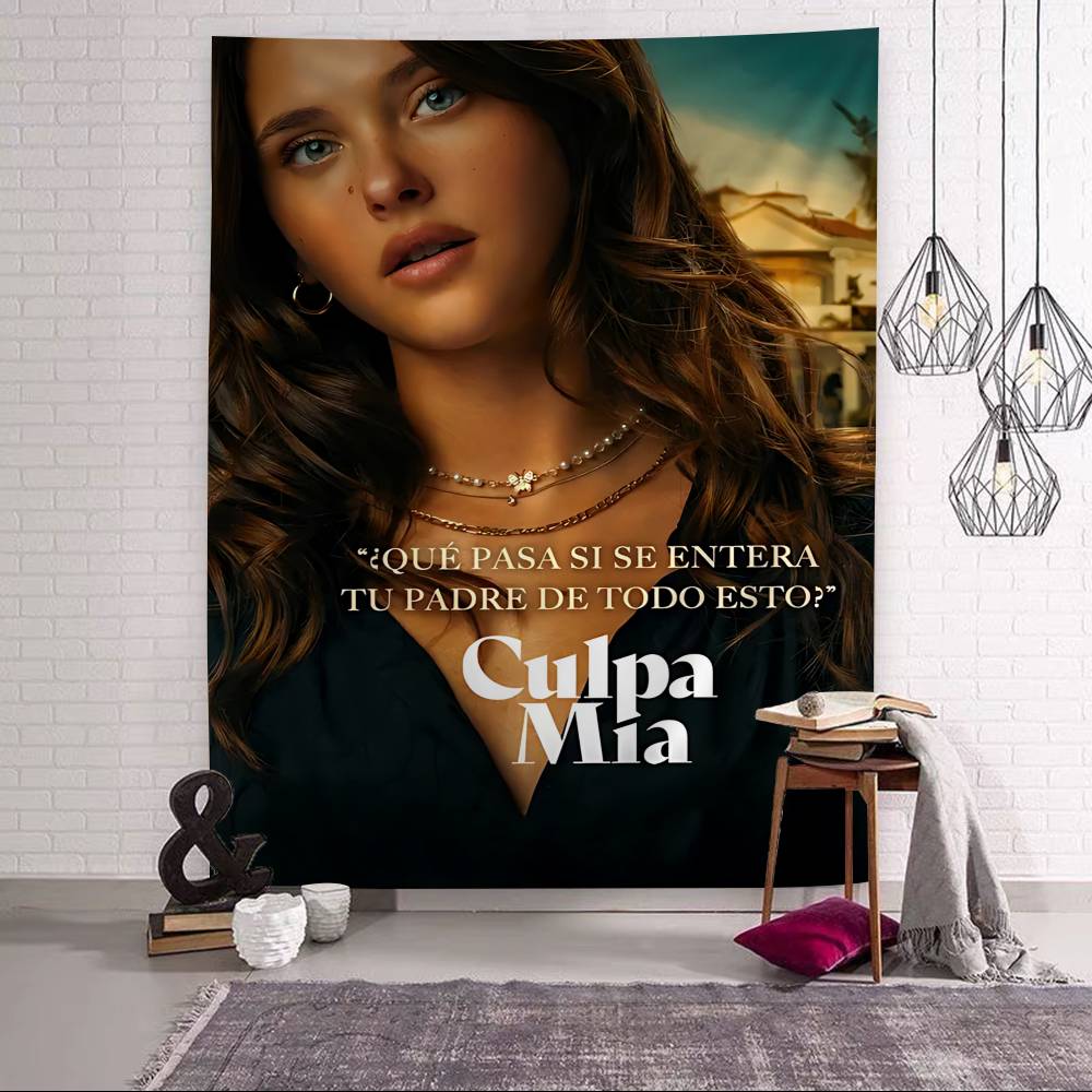 Моя вина Culpa Mia 2023 Фильм Цветной Гобелен Настенный Подвесной Таро Хиппи Настенные Ковры Декор Стены Комнаты Студента