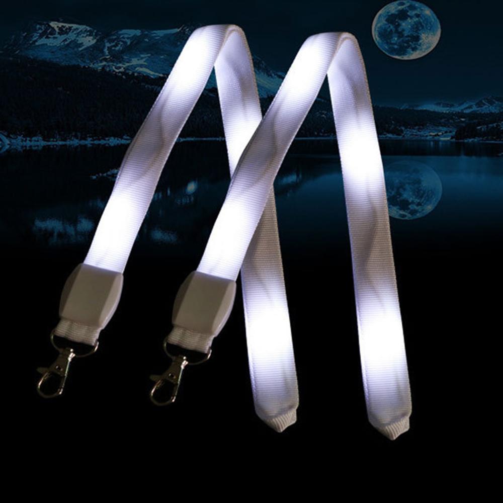 LED Light Up Neck Strap Flashing Lanyards Card Holder ID Badge Case Cruise Lanyards Keychain