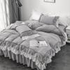 2/3pcs Lace Ruffle Bedding Set Luxury Bed Skirt Sheet Bedspread Korean Duvet Cover Girls Princess Bedspread Pillowcases