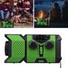 AM FM WB Radio Hand Crank Solar Battery Operated Portable Radio with Weather SOS Alert LED Flashlight for Camping Emergency Green
