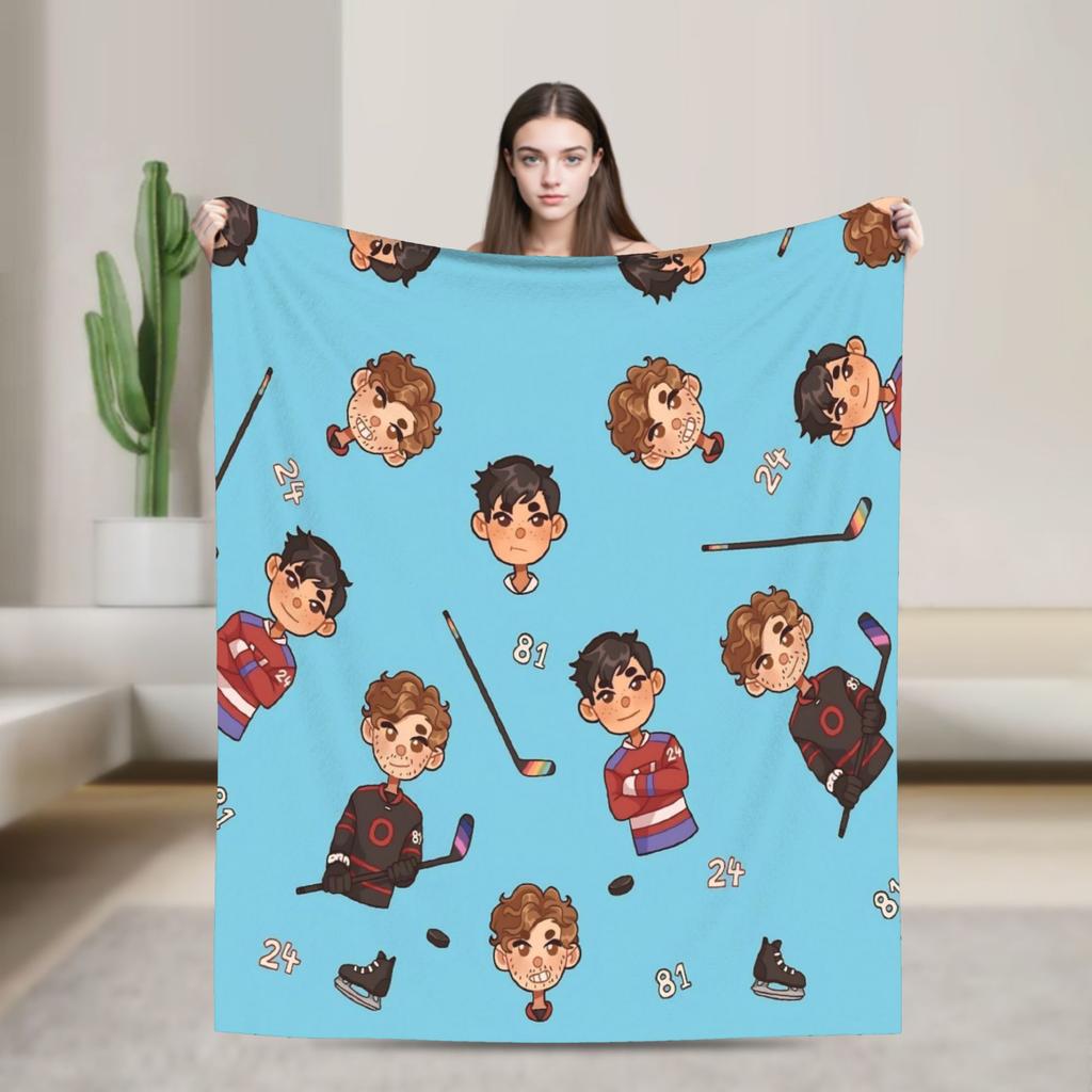 Heated Rivalry My self Portrait common loon Knitted Blanket Coral Fleece Plush Lightweight Thin Throw Blanket for Bed Bed Rug