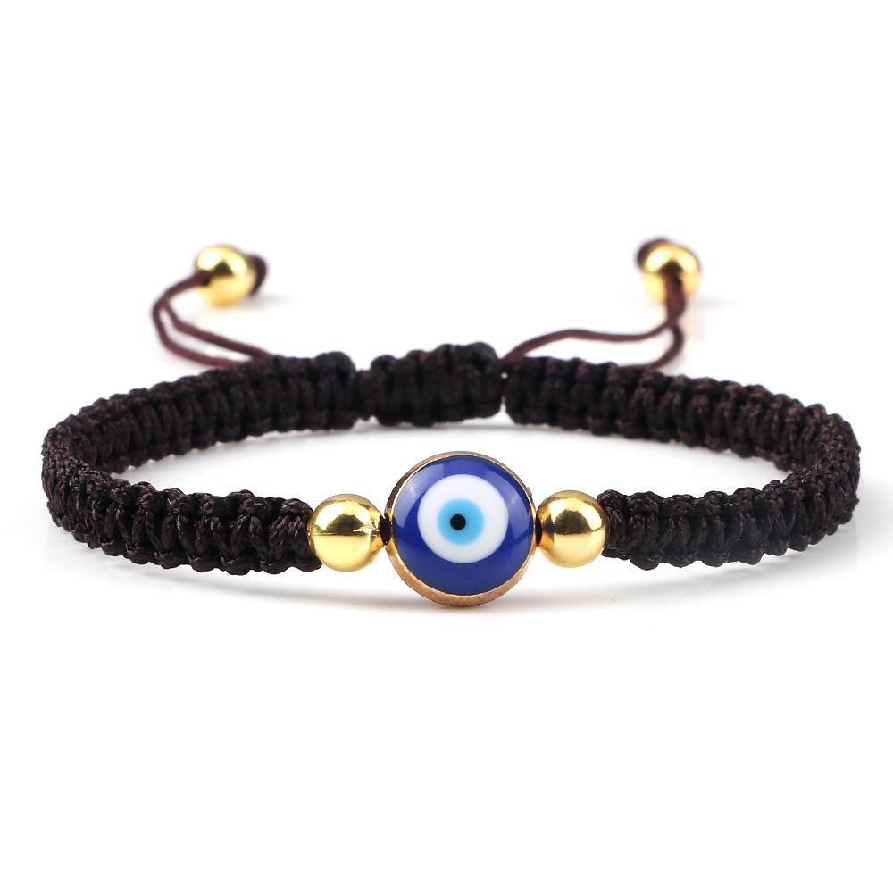 Модный браслет Lucky Red String Evil Eye, толстая золотая веревка, ручная работа, регулируемый, украшения для дружбы, браслет Hamsa для женщин и мужчин