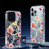 Яркий Цветочный Магнитный Прозрачный Чехол с Полным Покрытием для iPhone 15/16/17 Pro Max