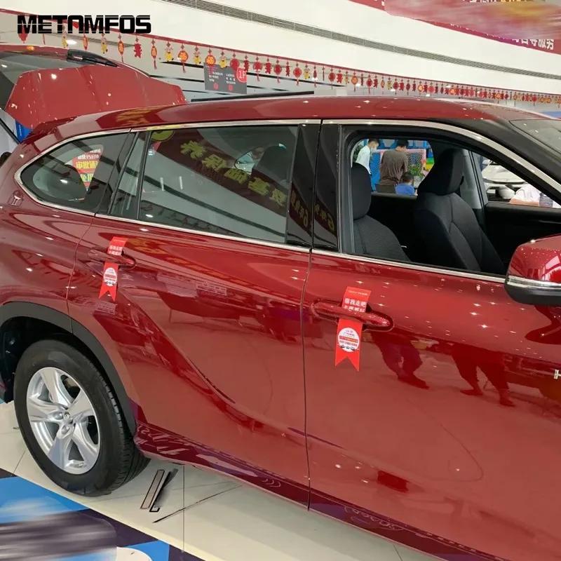 Для Toyota Highlander Kluger XU70 -2025 2026 Верхняя+Нижняя Накладка на Порог Окна Рамка Окна Молдинг Отделка Аксессуары Стайлинг Автомобиля