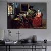 Бокал для вина Vermeer, картина на холсте без рамы, настенная живопись, постеры и принты, настенная живопись для гостиной и домашнего декора (Без рамки)