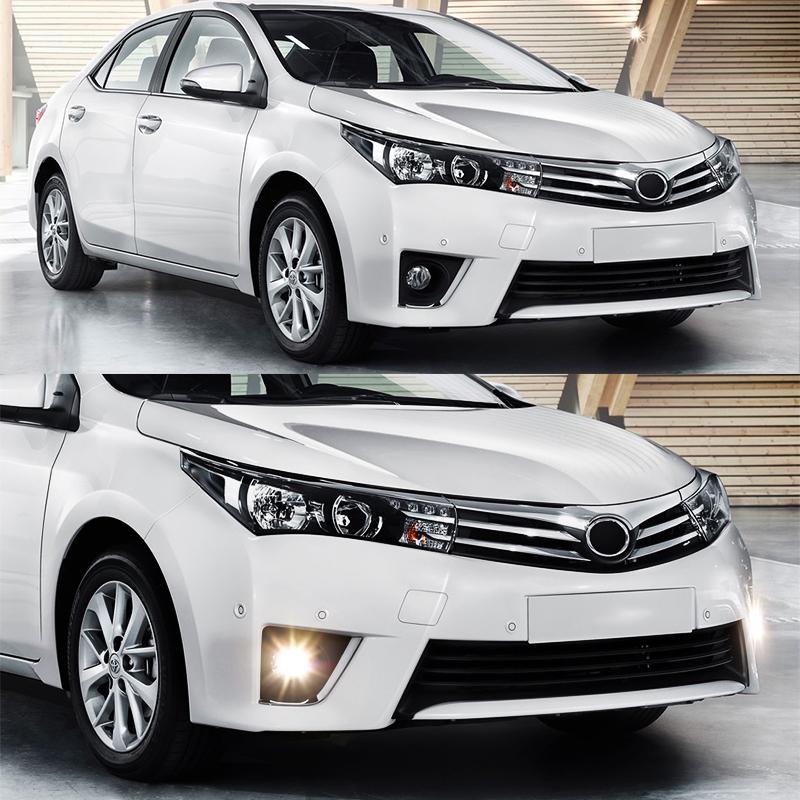 Для Toyota Corolla Altis 2014 2015 2016 Противотуманные фары Светодиодные лампы DRL Дневные ходовые огни Сборка проводов Переключатель жгута Аксессуары