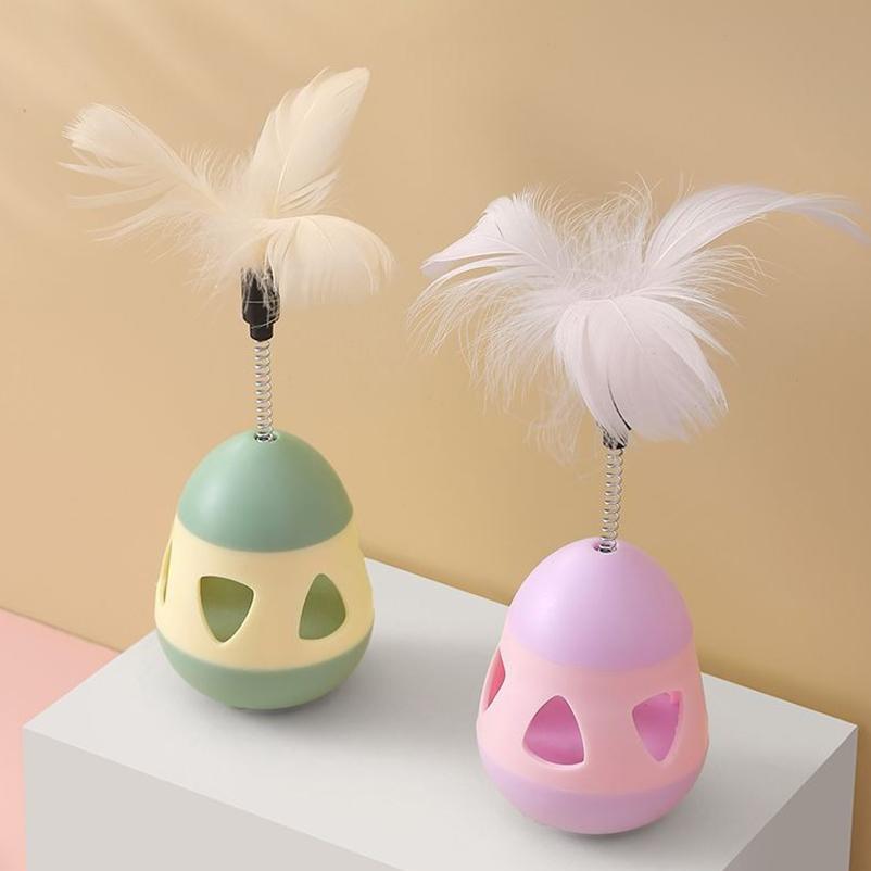 Новая кошачья игрушка-неваляшка с перьями, игрушки, из которых высыпаются лакомства, игрушки-дразнилки, палочки-дразнилки для кошек, и кошки сами возбуждаются и избавляются от скуки.