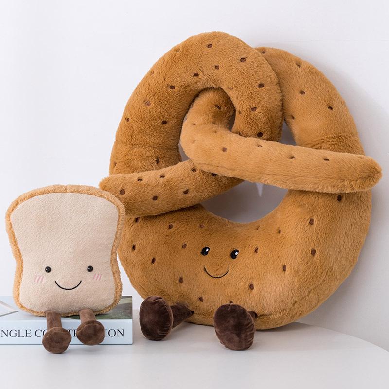 Creative Snacks Toast Baguette Croissant Doll Plush Toy Bread Doll Children Sleeping Soothing Ragdoll