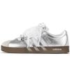 Adidas VL COURT 2.0 Abrasion Resistant Low top Skateboard Shoes Women's White Silver ID6015(Team1919-S-BOX)