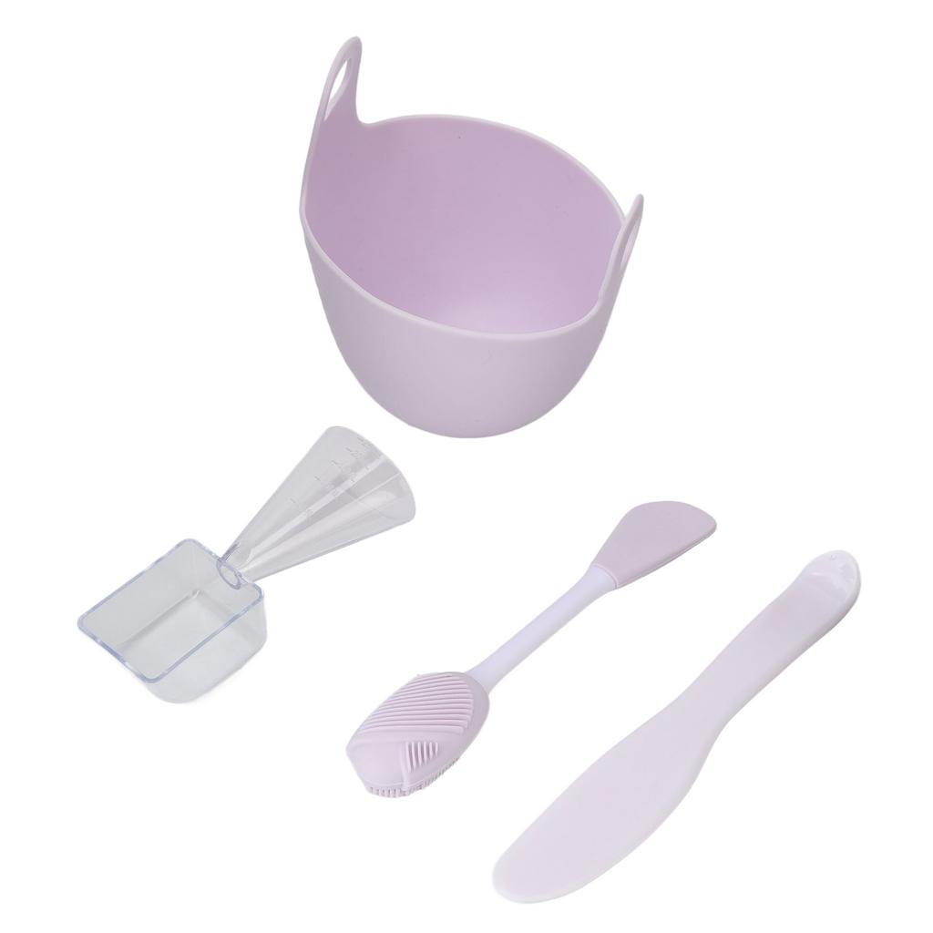 Facial Mask Mixing Bowl Soft Reusable Silicone Face Mud Mask Mixing Bowl with Spoon for Beauty Salon