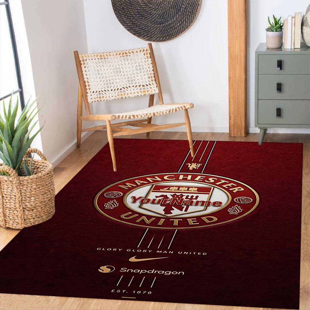 Manchester Personalized Text Area Rug Perfect for Bedrooms Game Room Living Rooms Dormitory Anti-slip Rug Office home decor Spiritual Gift