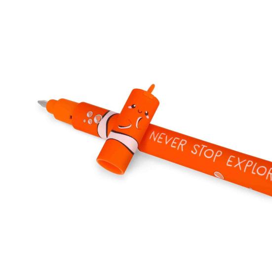 3 шт. стираемые гелевые ручки с рисунком морского конька, рыбы-клоуна, черепахи, стираемая шариковая ручка