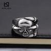 Punk Men's Stainless Steel Skull Rings Size 6-12 Skull Finger Rings Homme Gothic Women Unisex Rings Wholesale Jewelry 2024