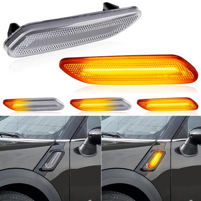 POPMOTORZ R61 R60 Светодиодный боковой габаритный огонь, указатели поворота для Mini Crossover Countryman Paceman Fiber