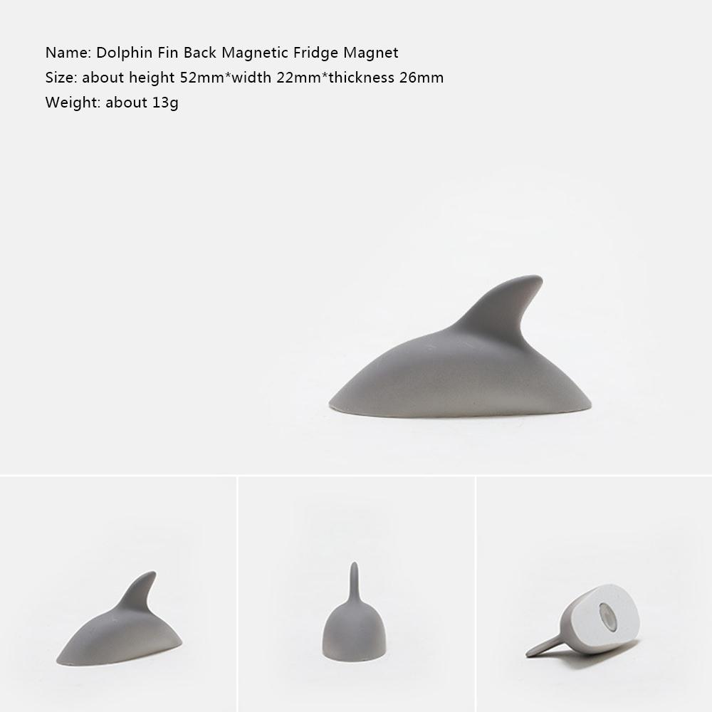 Marine Life Shark Dolphin Refrigerator Sticker 3D Three-Dimensional Personality Creative Design Message Sticky Note Decoration