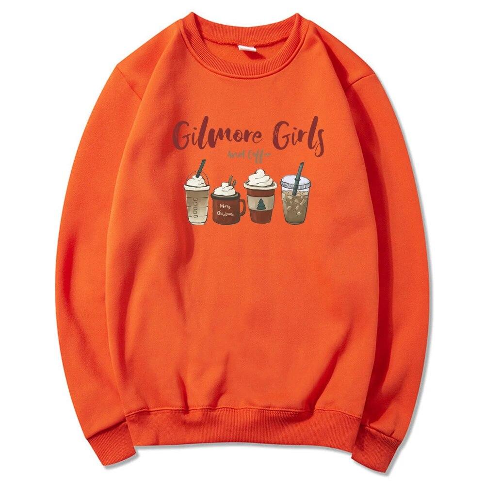 Lorelai Gilmore Girl Толстовка Gilmore Girls and Coffee Толстовка со звездами Полая рождественская кофейная толстовка с круглым вырезом для рождественской вечеринки Топ унисекс